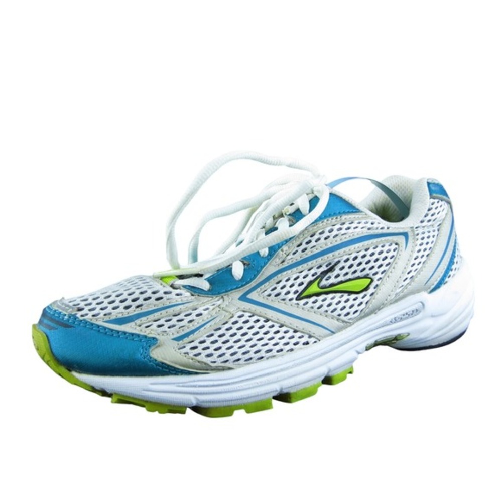 Brooks Axiom Women Sneaker Shoes White Fabric Lace Up Size‎ 8 Medium